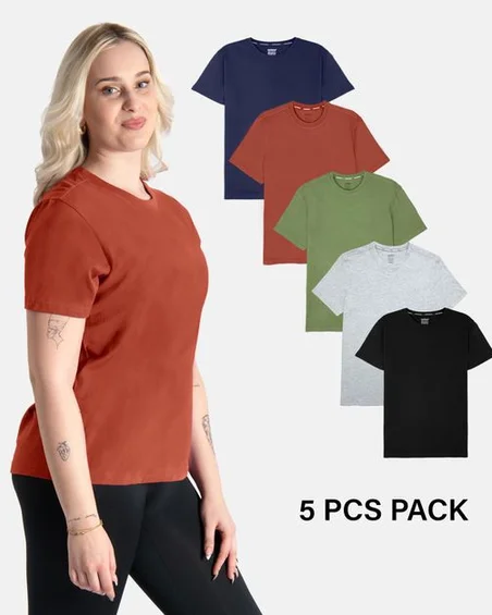 Bombažne boyfriend majice – Paket 5 kosov