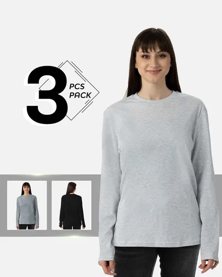 Bombažne boyfriend majice – Paket 3 kosov
